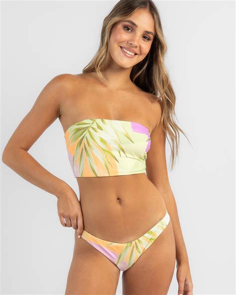 Shop Rip Curl Montego Bay L L Bandeau Bikini Top In Multico Fast