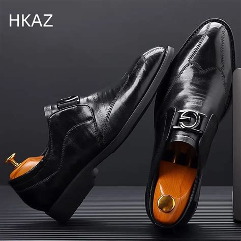 Zapatos De Cuero Formales Para Hombre Tac N Plano C Modo Resistente Al