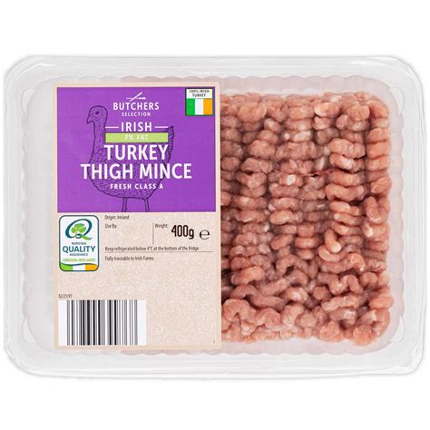 Irish 7 Fat Turkey Thigh Mince Fresh Class A 400g Butchers Selection Aldi Ie