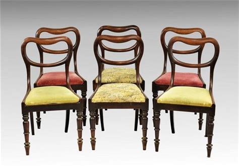 Lot A Set Of Six Victorian Rosewood Balloon Back Dining Chairs With