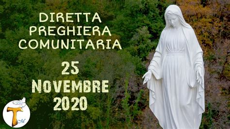 Diretta preghiera comunitaria Mercoledì 34 set Tempo Ordinario