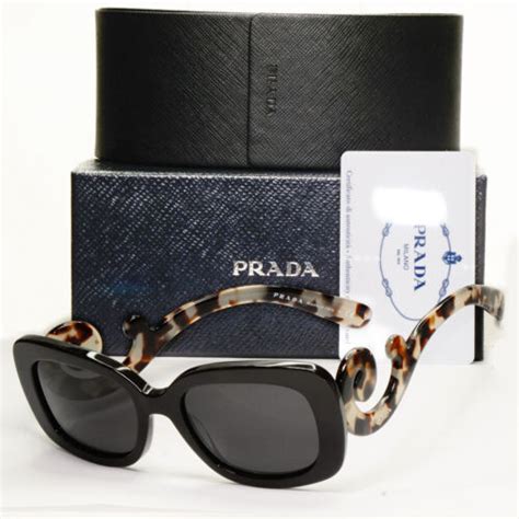 Prada Baroque Swirl Sunglasses Black Brown Marble Pr Os Spr O Uao