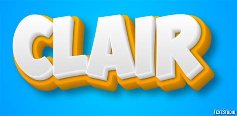 clair yellow white  text effect generator