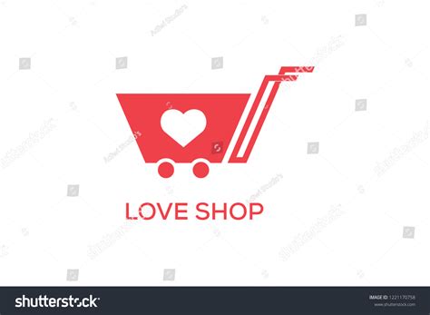 Love Shop Logo Design Stock Vector Royalty Free 1221170758 Shutterstock