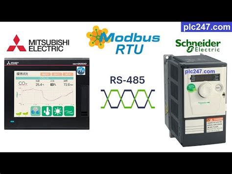 Mitsubishi Hmi Modbus Rtu Schneider Atv Tutorial Youtube