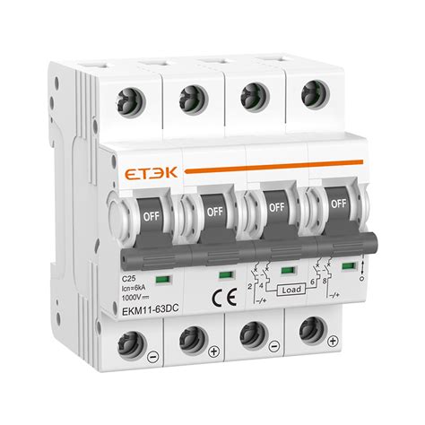 Ekm Dc Ka Dc Mcb For Solar Pv System Etek Electric