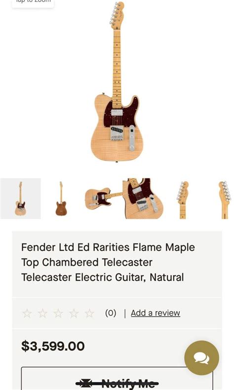 Fender Ltd Ed Rarities Flame Maple Top Chambered Telecaster Telecaster