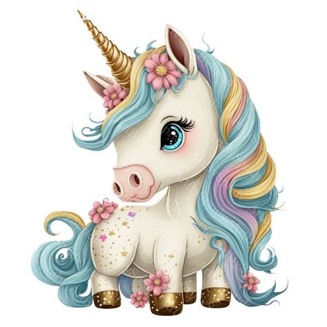 Unicorn Png Transparent Clipart Kids Cartoon Designprintable Etsy