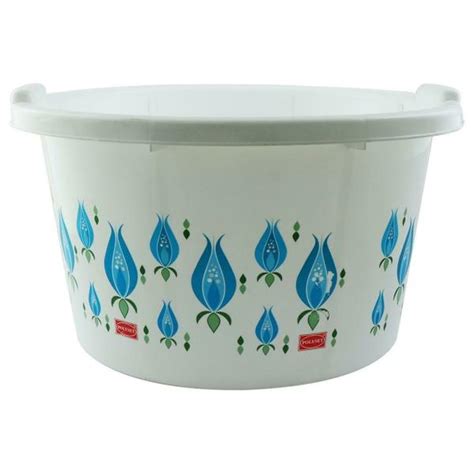 Polyset Flora Blue Printed Plastic Deep Tub L Jiomart