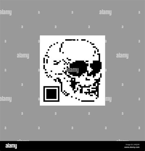 Qr Code Skull Isolated Symbol Vector Illustration Stock Vector Image And Art Alamy