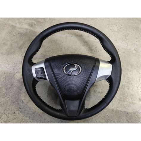 Produa Axia Bezza Steering Wheel With Air Bag Leather Shopee