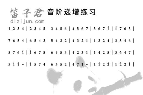 音阶递增练习竹笛简谱 暂无曲 笛子君曲谱网