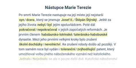 Vl Da Marie Terezie A Josefa Ii Procvi Ov N Online Um Me Fakta