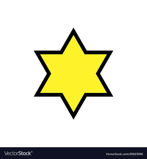 Star David Symbol Judaism Royalty Free Vector Image