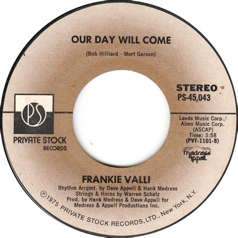 Frankie Valli Our Day Will Come 1975 Monarch Pressing Vinyl Discogs