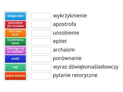 Środki poetyckie kl 5 Materiały dydaktyczne