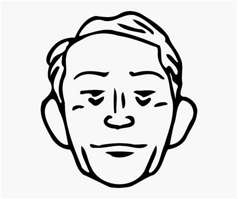 Transparent Face Outline Png - Old Man Face Cartoon Drawing, Png ...