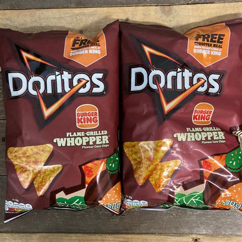 3x Doritos Burger King Flame Grilled Whopper Tortilla Chips Big Share