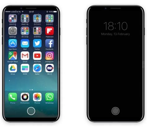 IPhone 8 Con Tasto Home Virtuale E Function Area Concept IPhone