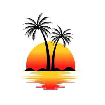 Palm Tree Vector T Shirt Design Sunlit Island Vibes