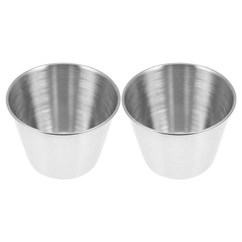 Sauce Cup Dip Stainless Steel Dipping Bowls Creamer Container Mini Pan