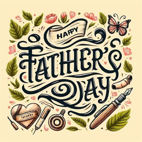 Premium Vector Hand Draw Fathers Day Lettring