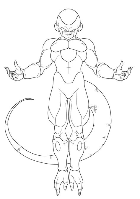 Golden Freezer Lineart By Chronofz On Deviantart Dragon Ball Super