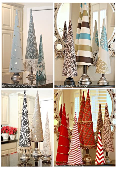 Poster Board Christmas Tree Cones Christmas Tree Crafts Fabric