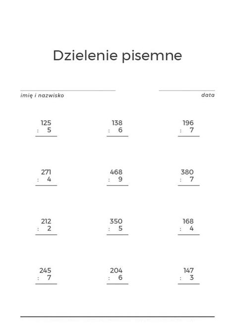 Dzielenie Pisemne