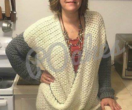 Free Pattern Charming Wrap Baggy Sweater Daily Crochet Crochet