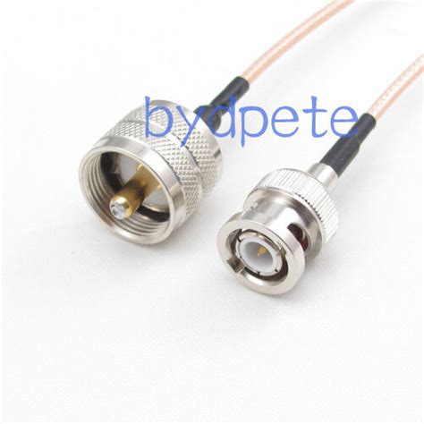 Bnc Male Plug To Uhf Male Pl So Jumper Pigtail Cable Rg Ft