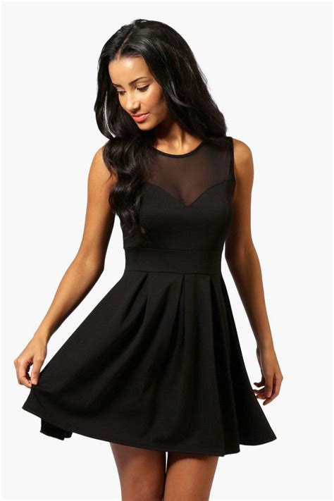 Skater Dress Boohoo Going Out Dresses Womens Skater Dress Black Skater Dress