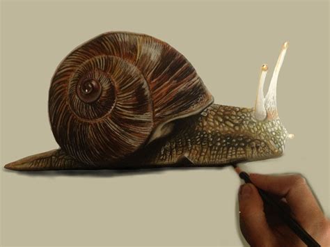 Realistic Snail Drawing at GetDrawings | Free download