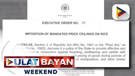 Ilang Senador Kinatigan Ang Pagpapatupad Ni PBBM Ng EO 39 O Price