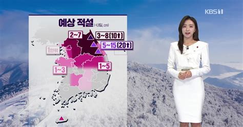 주말 날씨 전국 눈비수도권·강원 대설예비특보