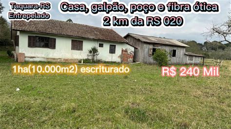 VENDIDO Próximo do IACS Chácara 10 000m2 escriturado casa galpão e