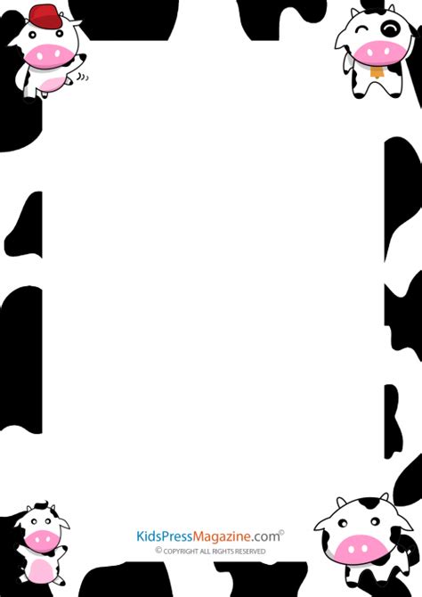 Cow Print Border Clip Art Page Border And Vector 53 Off