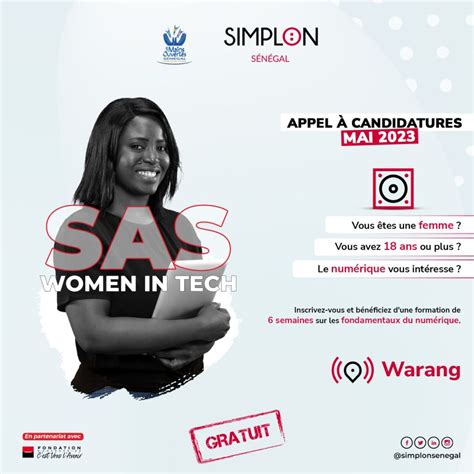 Le Programme SAS Women In Tech De Simplon En Collaboration Avec Le