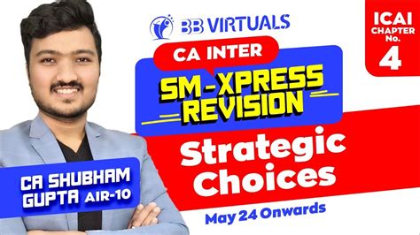 CA Inter SM Xpress Revision Ch 4 In 40 Min May Sep 24 Strategic