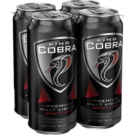 King Cobra Premium Malt Liquor 4 Pack 16 Fl Oz Cans Northgate Market