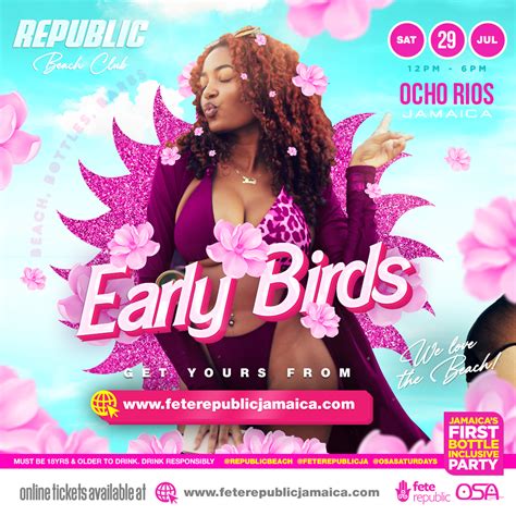 Republic Beach Club | Early Bird – July 2023 – Fete Republic Jamaica