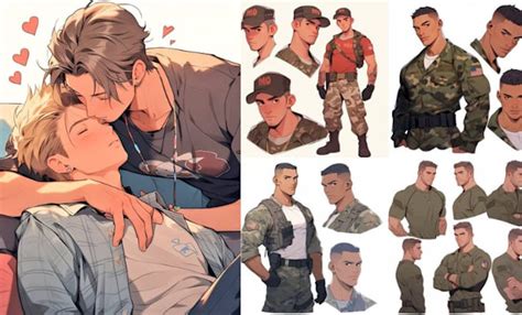 Draw Amazing Gay Bara Muscled With Girls Yaoi Anime Couple Oc Comic