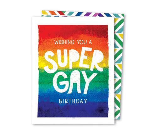 Super Gay Birthday Card Lgbtqia Birthday Gay Lesbian Etsy