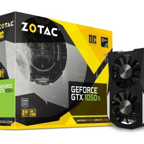 Jual VGA ZOTAC GeForce GTX 1050 Ti OC Edition 4GB GDDR5 128 Bit Kota