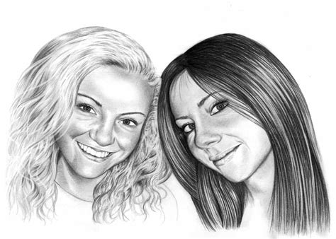 Pencil Portrait Of Friends Pencil Sketch Portraits