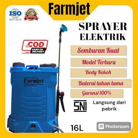 Jual Pompa Sprayer Merk Farmjet Elektrik Liter Pompa Sprayer Ltr