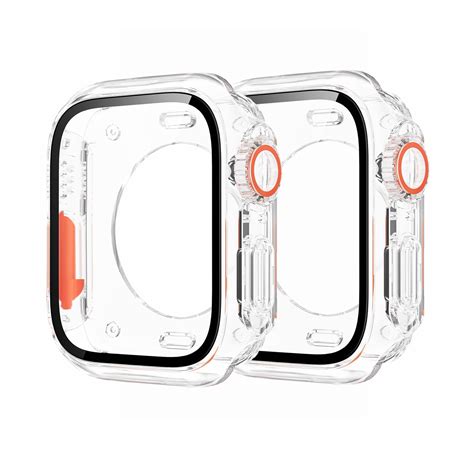 Dwitch 2 Pack Case With 41mm Screen Protector For Apple Watch Series 9 8 7 41mm 360 Scratch