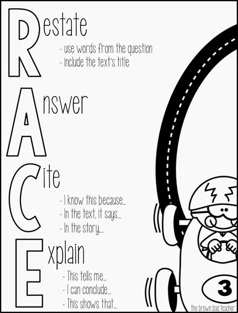 Easy Race Writing Strategy And Open Responses In 1st Grade