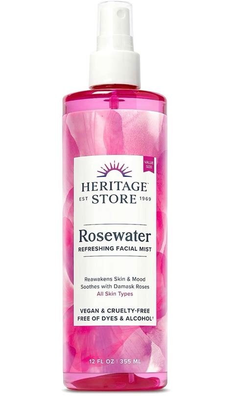 Heritage Store Rosewater Refreshing Facial Mist With Damask Rose Oil