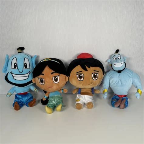 DISNEY ALADDIN PLUSH Soft Toy Bundle Set X4 Big Head Genie Jasmine